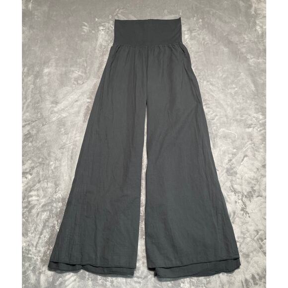 T Party Fashion Pants - T Party Clothing Pants Womens Small Grey Lined Wide Leg Flowy Casual Lounge